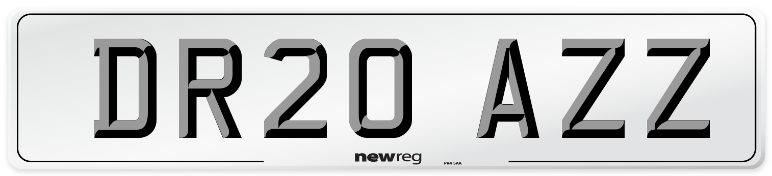 DR20 AZZ Number Plate from New Reg